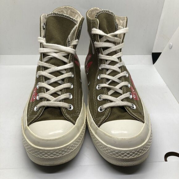 Comme des Garçons Play x Converse Chuck Taylor Mens 8 Multi Heart High Green main image 4